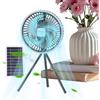 Generic Ventilatore da pavimento da tavolo con pannello solare con luce e treppiede | Ventilatore solare da pavimento, dispositivo di soffiaggio dell'aria con supporto treppiede, ventilatore a pannello solare