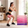 Generic Set di 5 fasce elastiche di resistenza, delicate sulla pelle, per gambe e glutei, per allenamento a casa, palestra, fitness, yoga, pilates, allenamento della forza e fisioterapia