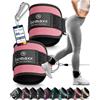 BeMaxx Set da 2 Cinghie per Caviglia, 1 Paio/ 2 Polsini Foderati, Cinturino Ankle Straps Cavigliere Fitness Imbottite per Trazioni con Chiusura a Strappo per Allenamento | Gambe Workout con Attaccamento Cavo