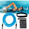 Telgoner Elastico Nuoto, 4M Cinture da Piscina Regolabile, Elastico per Nuoto Statico, Cinture da Allenamento per la Nuotata Adulti e Bambini, uso Professionale, Amatoriale o Ricreativo