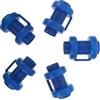 DEARMAMY 5 Pezzi Tappi per Asta Trampolino Rete, Copertura Plastica Blu | Fissaggio Pratico per Estremità Tubo, Finitura Curata, Accessorio per Rete di Protezione, Set di Ricambio