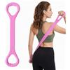 Generic 1 confezione di fasce di resistenza in silicone viola, cinghia elastica a forma di 8 per esercizi a casa