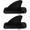 BESTYASH 2 Set Pinna Stabilizzatrice per Surfboard e Paddle Board, Grande | Plastica Nera, Installazione Semplice e Rimovibile, Controllo, Maneggevolezza Migliorata per Tavola