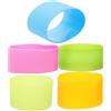 LALAFINA 5 Pezzi Fascia Antiscottatura per Bottiglia, Copertura in Silicone per Bicchiere di Vetro, Termoisolante, per Diametro 63-68mm, Confezione Speciale