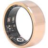 ciciglow Smart Ring, Smart Ring Health Tracker Monitoraggio del Sonno Contapassi, Dispositivo Indossabile Intelligente Impermeabile IP68, Anello Sportivo Dorato con Cavo di Ricarica
