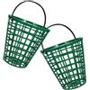 Artibetter 2 Pezzi Cestino Porta Palline da Golf Verde in Plastica, | Tennis e Palline da Golf, Uso in Giardino e Organizzazione, Robusto e Portatile
