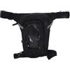 DOITOOL Oxford Marsupio 1l in Nylon 1680d Nero Cosciale | Uso Ciclismo e Outdoor, Multiuso Cerniere, Profilo Riflettente, Mani Libere, per Adulti