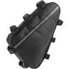 Toyvian Borsa Triangolare per Telaio Bicicletta 2l in Poliestere Nero | Scomparti Multipli, Capiente, per Uscite in Bicicletta e Pedalate Notturne, 35x30x20 Cm