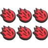 USHOBE Smorzatore Vibrazioni per Racchetta Tennis, Rosso 6 Pezzi | Silicone 2,5x2x0,5cm, Forma a Lingua di Fuoco Delicata, per Pratica su Terra Battuta e Allenamento