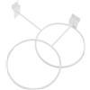 BESTYASH 2 Pezzi Supporto a Gancio per Palloni da Parete in Ferro Bianco 5 | Design Moderno a Gancio, Montaggio a Parete Versatile, Accesso Rapido, per Cucina e Garage
