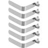 GATHINESS 6 Pezzi Clip Molla per Pagaia da Kayak, Clip Pulsante in Metallo, Acciaio al Manganese, Argento, Resistente alla Corrosione, Montaggio Rapido, per Pagaie da Kayak, Correnti