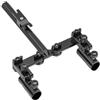 Poystng Portacanne da pesca a 360 gradi leggero, Black | Telaio stabile e ispessito con base montaggio e design antiscivolo per accessori per sedie da pesca