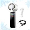 Generico Handheld Fan with Cooling Plate - Rechargeable Cooler | Adjustable Speed F | Semiconductor Cooling Plate, Stepless Wind Speed Control, 1800mAh Rechargeable Battery, Digital Display, Includes Lanyard, F