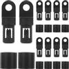 Lurrose 10 Pezzi Ganci Terminali per Corda Elastica Kayak, Fissaggi 1/4 | Ganci in Plastica, per Canoa e Kayak, Foro 0, 5cm, Resistenti All'acqua