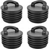 SAFIGLE 4 Pezzi Tappo di Scarico per Kayak in Gomma Nero, Portatile | Kayak e Barca da Pesca, Accessori Scupper Stopper, Mantiene Asciutto e Limita L'ingresso D'acqua