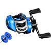 Generic Baitcasting - Mulinello da pesca, rapporto di trasmissione 7,2:1, telaio in lega di alluminio ABS, bobina liscia per pesca d'acqua dolce e salata
