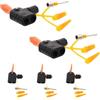 HOMSFOU 5 Pezzi Adattatore Valvola Pompa Bici 2 in 1 a Doppia Testa | Installazione Semplice, Design Antiperdita, Ricambio per Ciclismo All'aperto, Compatibile Accessori Bici e Compressore