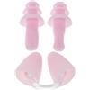 GLEAVI Set di Tappi Nasali per Nuoto in Silicone Rosa | Riduce la Pressione Sott'acqua, Protegge Orecchie e Naso, Custodia Portatile Inclusa per Piscina