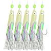 Generic 5pcs esca artificiale laser pelle di pesce spagnolo sgombro gancio luminoso pesca rig stringa gancio per pesca in mare richiamo equipmen