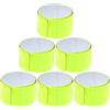 Operitacx 6 Pezzi Bracciale Riflettente Giallo a Scatto, Alta visibilità | Pvc e Lamina in Acciaio, Design Slap-on senza Batterie, per Anziani in Moto o Scuola Colore Casuale