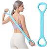 Generic 1 confezione di fasce elastiche di resistenza in silicone blu con manici, a forma di 8, per allenamento in palestra