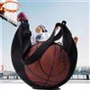 Generic Borsa sportiva in rete con struttura ispessita, borsa a tracolla grande capacità per palloni da basket, calcio e pallavolo