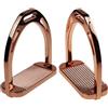 APLVFFZH Staffa Antiscivolo Equitazione Pedana Staffa Supporto Piede Appoggio Sella Alluminio Lucidato con Superficie Testurizzata per Presa Sicura E Controllo, Oro Rosa
