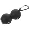 Beaupretty Supporto per Palline da Golf in Silicone Nero, Doppio | Moschettone e Guaina Protettiva, Accesso Rapido, per Trasporto Golf, Due Palline, Pratico