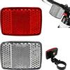 Nujvnuj Set di catarifrangenti per bicicletta, bianco anteriore e posteriore rosso, per mountain bike, bici elettrica e moto, montaggio semplice, resistenti alle intemperie