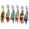 Generic 6 esche da pesca dure da 10 cm, esche artificiali per gamberetti con doppio gancio, per la cattura di polpi, seppie e calamari