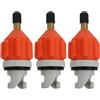 SAFIGLE 3 Pezzi Adattatore Valvola Aria SUP e Kayak Ugelli, Rosso | Compatto e Portatile, Tenuta Efficace, per Pompe a Pedale e Valvole Aria, Ugelli Diversi