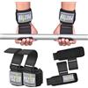 POZTEV Ganci per sollevamento pesi (coppia) - Polsiere imbottite - Impugnature per mani e stacchi da terra per uomini e donne - Supporto per bodybuilding allenamento in palestra pesante - ideale per stacchi,