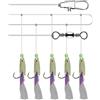 Amosfun 2 Corde Amo da Pesc a Luminoso a 5 Uncini No. 1/0 | Forma a Pesce, Lancio Preciso e Struttura Robusta, Adatto a Mare e Acque Interne per Appassionati Esperti