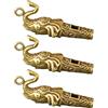 Kisangel 3 Pezzi Fischietto Portachiavi Decorativo, Mini Fischietto di Emergenza, Rame, Oro, Buon Volume, per Arbitro e Decorazione Portachiavi