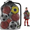 Generic Borsa a rete per palloni da calcio, pallacanestro, pallavolo e pallavolo, tracolla regolabile, ideale per allenatori, squadre, nuoto, 101,6 x 76,2 cm