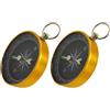 ULTECHNOVO Oro Mini Bussola Portachiavi in Lega di Alluminio | Alta Precisione, Leggera e Portatile, Uso per Escursioni e Insegnamento, Stile Elegante