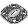 ifundom Tsuba Giapponese in Metallo per Tanto e Iaito, Foro 2,6x0,7 CM | Incisione Decorativa, Montaggio Stabile, Bilanciamento Migliorato, Comfort Impugnatura, Argento