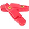 Cabilock 2 Pezzi Clip da Traina con Portachiavi, Rilascio Pesante, ABS Rosso | Cuscinetto Protettivo, Separatore Rapido, Presa Sicura, Accessorio da Pesca per Terminali e Montaggi