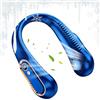 Generico Bladeless Neck Fan 5-Speed Rechargeable with Digital Display Wearable Fan | No Hair Tangling Wearable Fan for Outdoor Activities Camping Fishing Hiking Cycling Concert Shopping Travel Office Home