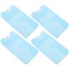 Mobestech 4 Pezzi Blocco di Ghiaccio Riutilizzabile Blu 120ml in PVC | Raffreddamento Prolungato, Forma a Scatola, per Alimenti e Serbatoi D'acqua, Uso Familiare e Pratico