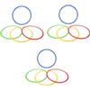 FRCOLOR 12 anelli per allenamento di velocità e agilità, cerchi da | Cerchi di agilità sportivi in plastica, 4 colori, cerchi per saltare, giochi di lancio, calcio, football americano,