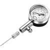 ULTECHNOVO Misuratore di Pressione Aria in Metallo per Palloni, Lettura Accurata | Ago Sostituibile, Struttura Staccabile, senza Batteria, per Calcio e Football, Colore Argento