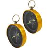 Amosfun Portachiavi Mini Bussola Tascabile Oro in Lega di Alluminio | Uso Versatile e Alta Precisione, Leggero e Portatile, per Insegnamento e Avventura All'aperto