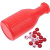 ULTECHNOVO Set Bottiglia da Biliardo in Plastica Rossa Dadi | Accessorio Leggero e Facile da Riporre, Formato Portatile, per Biliardo e Pea And Pill-pool