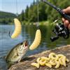 Generic 12 pezzi e 30 pezzi esche da pesca con ami in gomma morbida vermi esche per pane vermi larve per trote, crampi, panfish bluegill