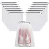 Generic 12 sacchetti per scarpe con coulisse, trasparenti e satinati, organizer per scarpe da viaggio per bagagli