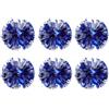 ULTECHNOVO Pompom Cheerleading Blu 6 Pezzi in Plastica per Squadre | Manico Portatile, Colore Brillante e Leggero, Adatti a Sostenitori, Uniforme e Spettacolo