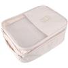 TEHAUX Borsa Beige Doppio Strato Porta Scarpe da Viaggio | Nylon Imitazione, per Casa e Viaggio, Mantiene Ordine e Pulizia, Pratica e Portatile