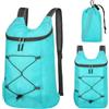 Generic Zaino leggero da 16 litri per escursionismo, zaino da viaggio pieghevole con custodia, zaino da ciclismo resistente all'acqua, Blu, Large, Casual