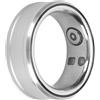 Annadue Fitness Tracker Smart Ring NFC, Health Tracker Anello Monitoraggio della Temperatura Contapassi, Anello Intelligente Impermeabile IP68 per (Silver)